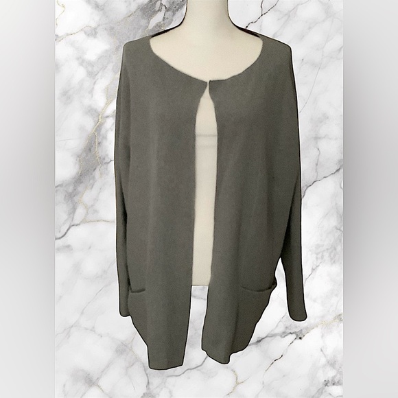 EUC! J.JILL HEATHER GRAY OPEN CARDIGAN - Picture 3 of 8
